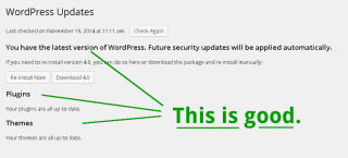 WordPress Updates Good