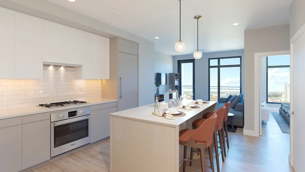 Rendered kitchen from the Stratus Residences sales application