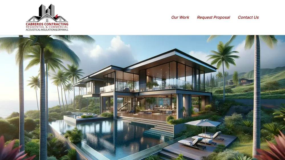 Cabreros Contracting website screenshot