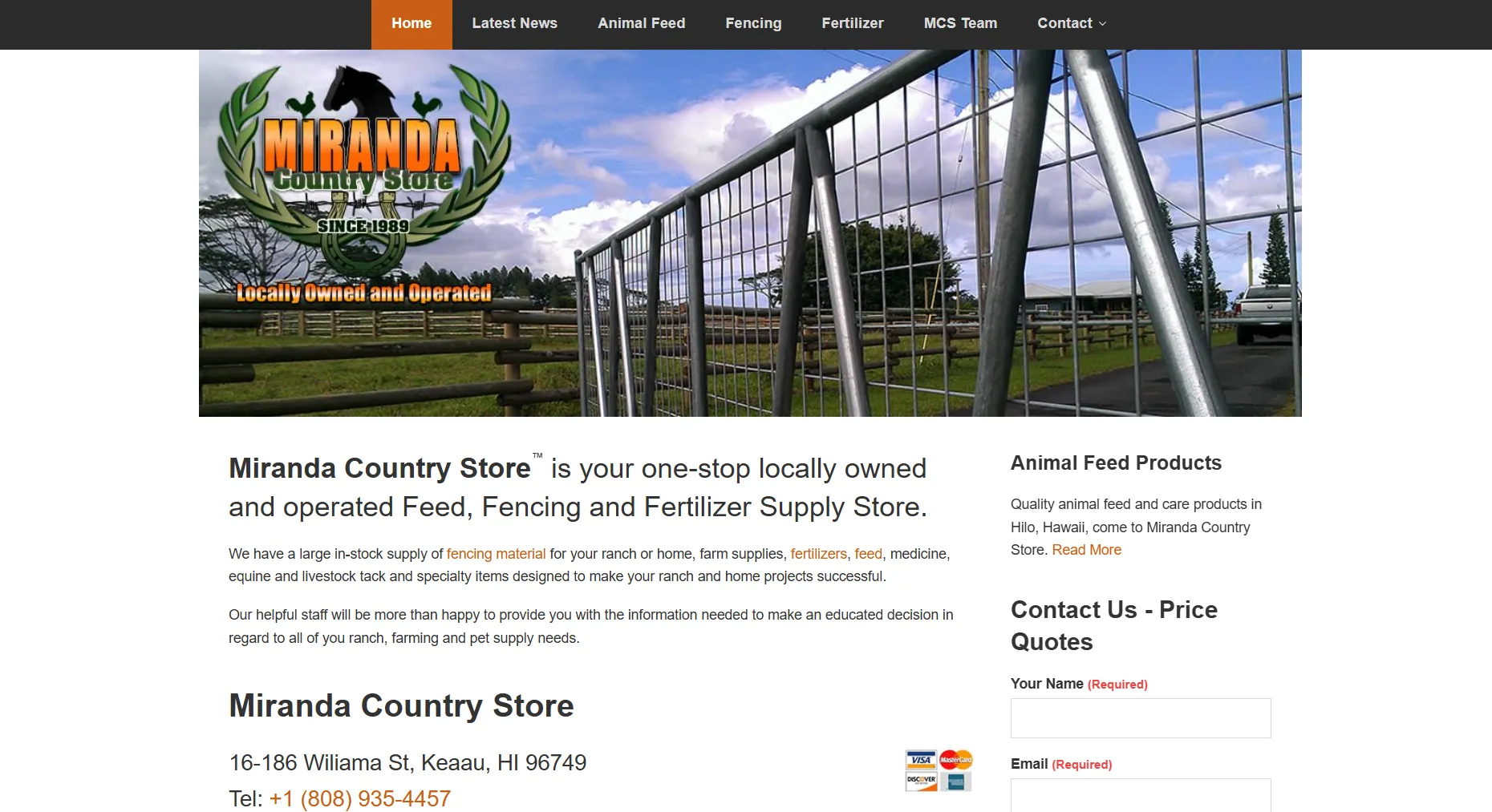 Miranda Country Store project screenshot