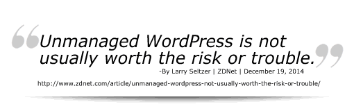 Unmanaged WordPress Risks